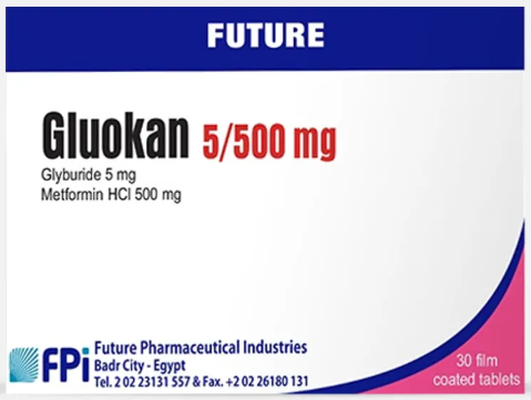 دواء جلوكان 5/500مجم 30 قرص