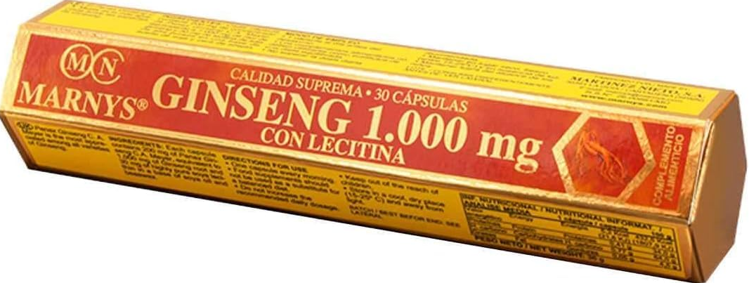 دواء مارنيز جينسنج 1000مجم مع الليسيثين 30 كبسولة